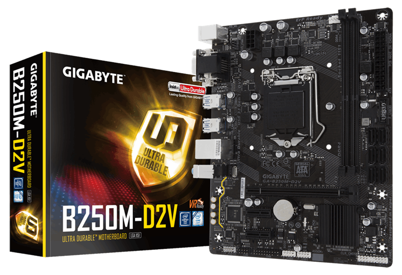 Mainboard Gigabyte GA-B250M-D2V (rev. 1.0) SOCKET LGA1151 _15817S